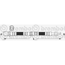 T 83 077 BREMBO Тормозной шланг