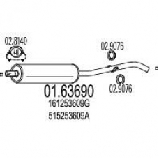 01.63690 MTS Глушитель выхлопных газов конечный