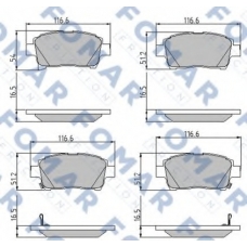 FO 892181 FOMAR ROULUNDS Комплект тормозных колодок, дисковый тормоз