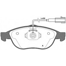 BPA0660.22 OPEN PARTS Комплект тормозных колодок, дисковый тормоз