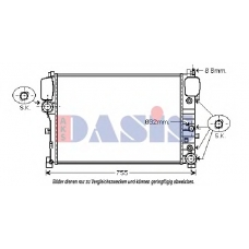 120057N AKS DASIS Радиатор, охлаждение двигателя