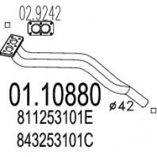 01.10880 MTS Труба выхлопного газа