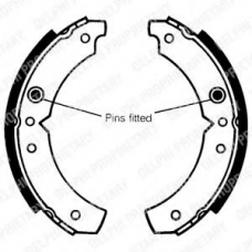 LS1045 DELPHI Комплект тормозных колодок