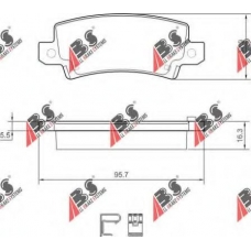 37406 OE ABS Комплект тормозных колодок, дисковый тормоз
