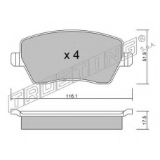 501.0 TRUSTING Комплект тормозных колодок, дисковый тормоз