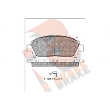 RB1169 R BRAKE Комплект тормозных колодок, дисковый тормоз