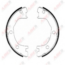 CRE000ABE ABE Комплект тормозных колодок, стояночная тормозная с