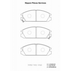 H360A18 NPS Комплект тормозных колодок, дисковый тормоз