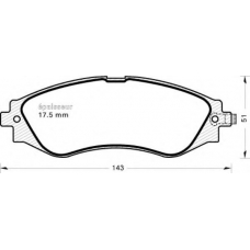817 MGA Комплект тормозных колодок, дисковый тормоз