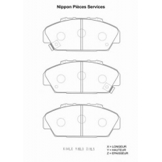 H360A29 NPS Комплект тормозных колодок, дисковый тормоз