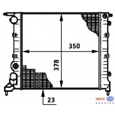 8MK 376 720-021 HELLA Радиатор, охлаждение двигателя