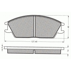 7.274 PEX Комплект тормозных колодок, дисковый тормоз