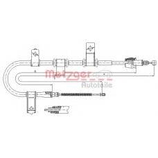 17.2543 METZGER Трос, стояночная тормозная система