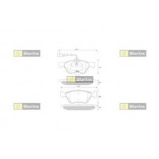 BD S259P STARLINE Комплект тормозных колодок, дисковый тормоз