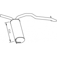 73327 DINEX Глушитель выхлопных газов конечный