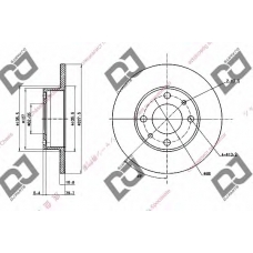 BD1654 DJ PARTS Тормозной диск