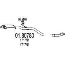 01.80780 MTS Средний глушитель выхлопных газов