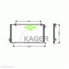 94-5166 KAGER Конденсатор, кондиционер
