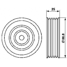 VKM 36011 SKF Паразитный / ведущий ролик, поликлиновой ремень