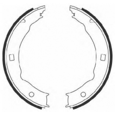 FSB623 FERODO Комплект тормозных колодок, стояночная тормозная с
