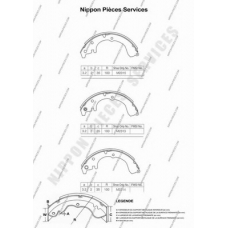 T350A38 NPS Комплект тормозных колодок