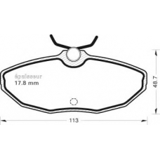 1055 MGA Комплект тормозных колодок, дисковый тормоз