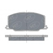 SP 123 SCT Комплект тормозных колодок, дисковый тормоз