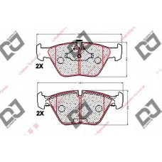 BP1884 DJ PARTS Комплект тормозных колодок, дисковый тормоз