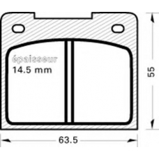 20 MGA Комплект тормозных колодок, дисковый тормоз