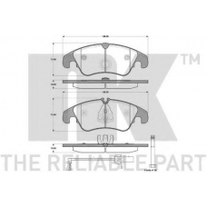 2247107 NK Комплект тормозных колодок, дисковый тормоз
