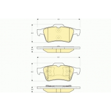 6132922 GIRLING Комплект тормозных колодок, дисковый тормоз