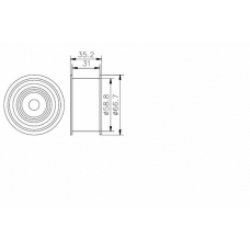 TKR 9206 TIMKEN Паразитный / ведущий ролик, зубчатый ремень