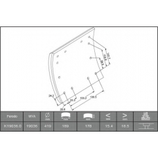 1903618600015606 Beral Комплект тормозных башмаков, барабанные тормоза