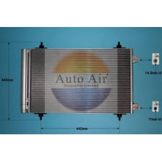 16-9642 AUTO AIR GLOUCESTER Конденсатор, кондиционер