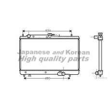 M551-05 ASHUKI Радиатор, охлаждение двигателя