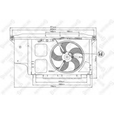 29-99342-SX STELLOX Вентилятор, охлаждение двигателя