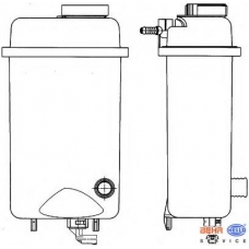 8MA 376 705-431 HELLA Компенсационный бак, охлаждающая жидкость