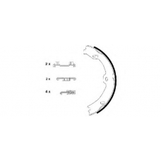 MFR568 MINTEX Комплект тормозных колодок, стояночная тормозная с