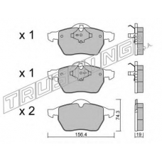 323.1 TRUSTING Комплект тормозных колодок, дисковый тормоз