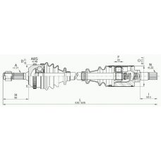 DRS6224.00 OPEN PARTS Приводной вал