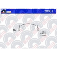 20031 GALFER Комплект тормозных колодок, дисковый тормоз