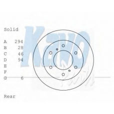 BR-5770 KAVO PARTS Тормозной диск