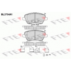 BL2754A1 FTE Комплект тормозных колодок, дисковый тормоз