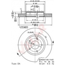 628.1894 VILLAR Тормозной диск