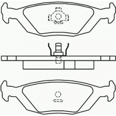 P 71 003 BREMBO Комплект тормозных колодок, дисковый тормоз