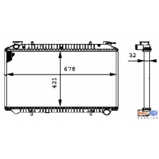 8MK 376 712-721 HELLA Радиатор, охлаждение двигателя