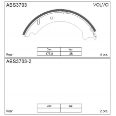 ABS3703 Allied Nippon Колодки барабанные