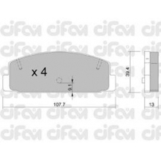 822-302-1 CIFAM Комплект тормозных колодок, дисковый тормоз