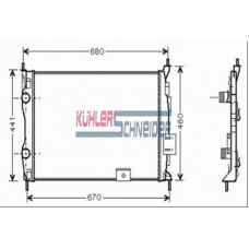1601071 KUHLER SCHNEIDER Радиатор, охлаждение двигател