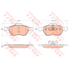 GDB2053 TRW Комплект тормозных колодок, дисковый тормоз